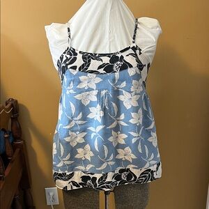 GAP Blue and Navy Floral Camisole